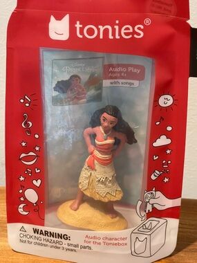 Tonies Disney Princess Moana Audio Toy Figure - Pink and Cream Plays Songs NIP